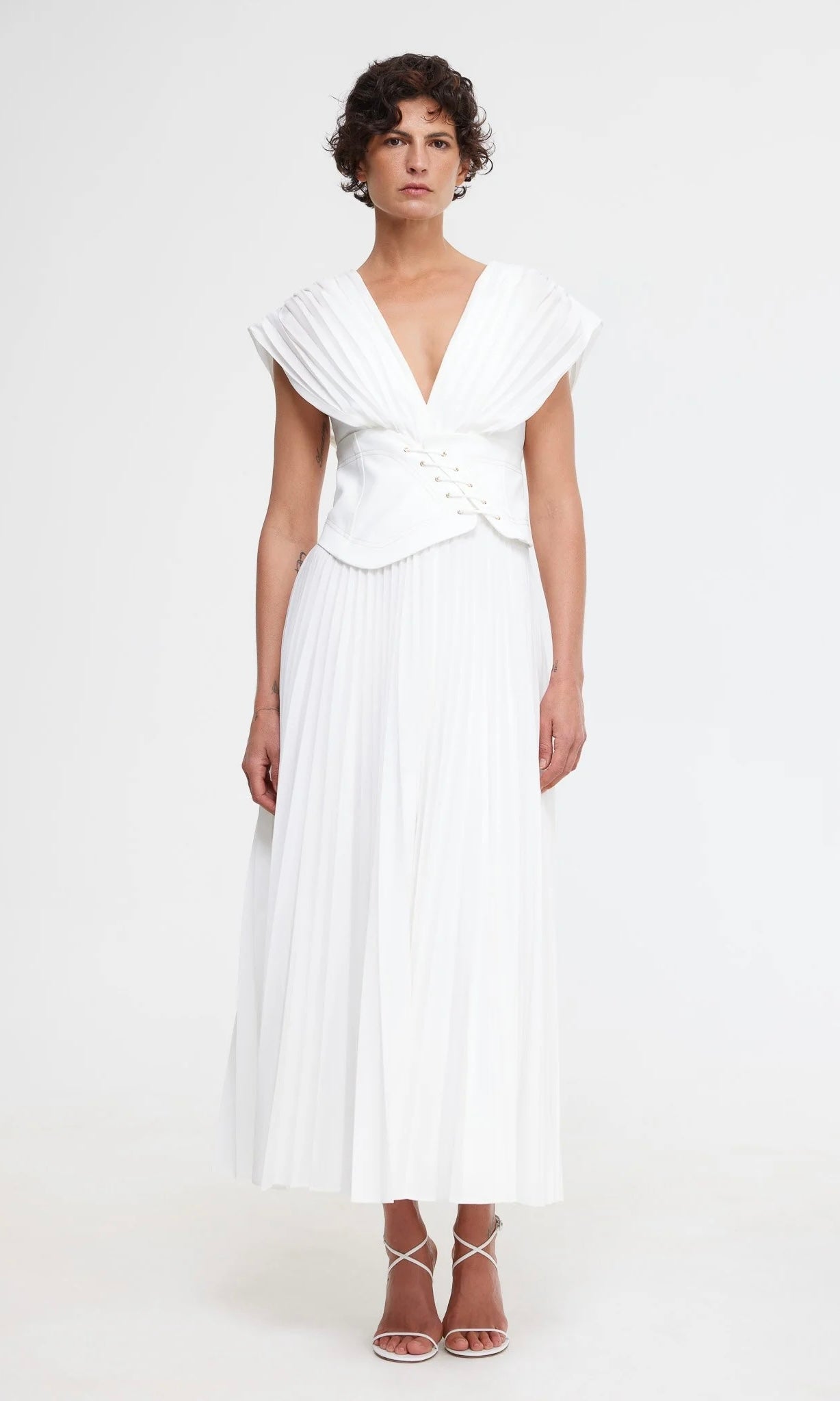 Acler Airlie Midi Dress In Ivory