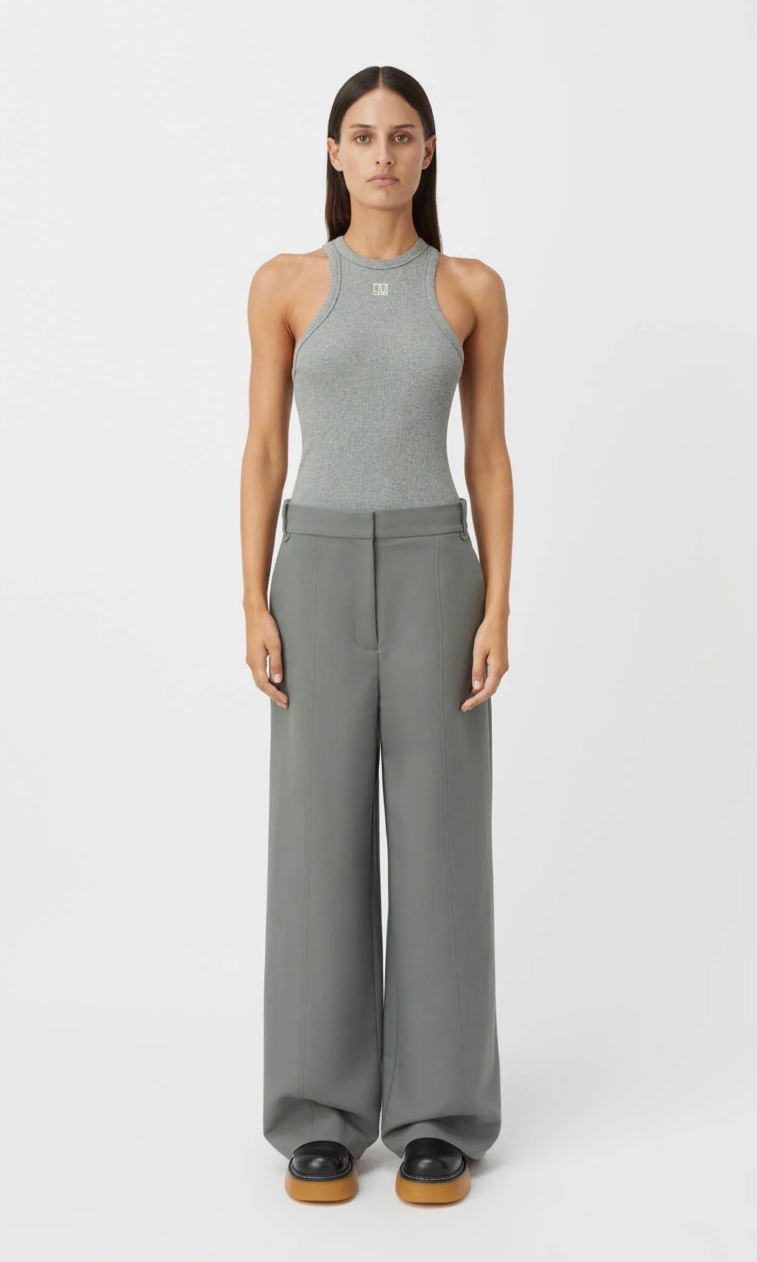 Camilla and Marc Patterson Pant In Steel