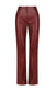 Hansen & Gretel Pam Fitted Leather Pant In Shiraz