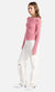 Ena Pelly Willow Sheer Knit Top In Rose Quartz/White