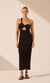 Shona Joy Yvette One Shoulder Midi Dress In Black
