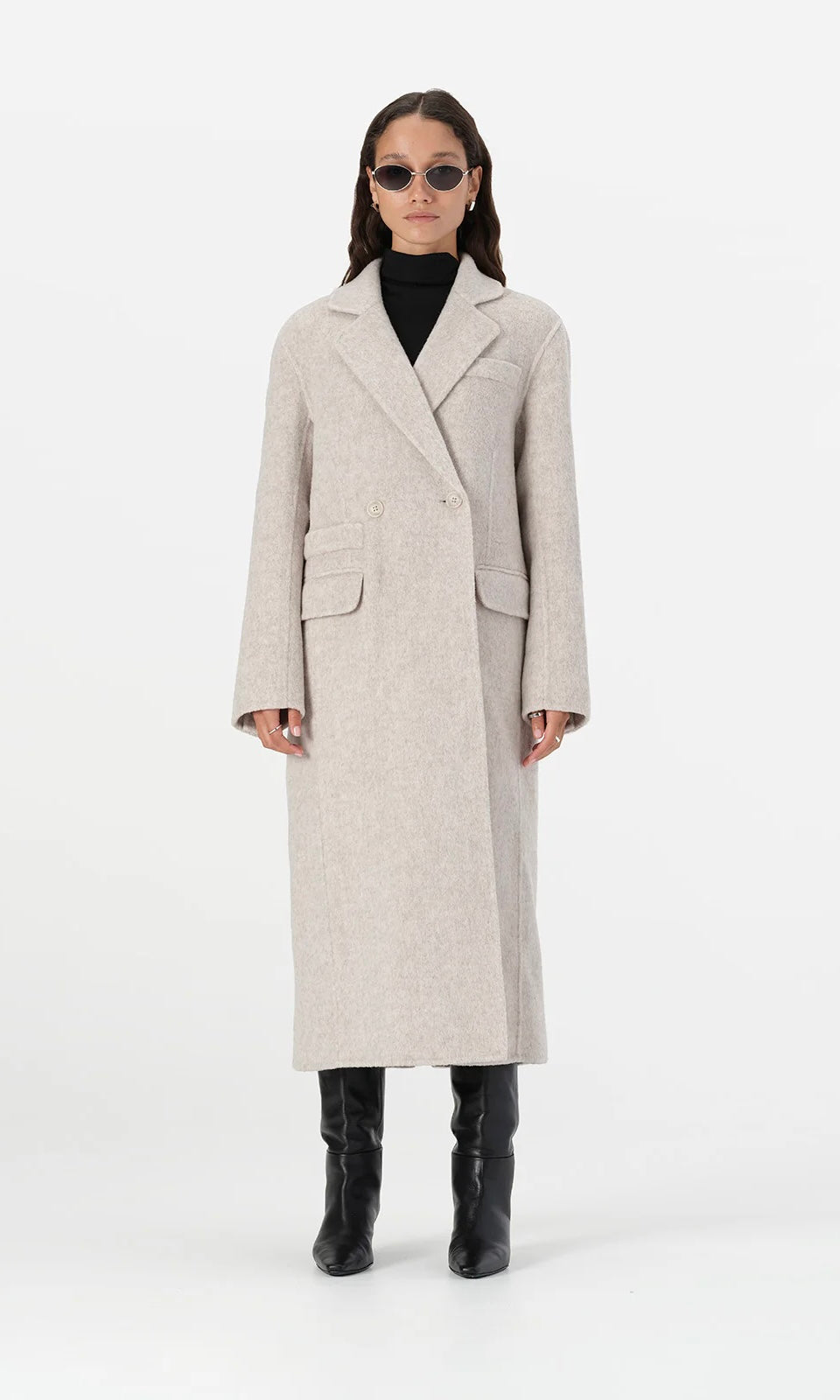 Elka Collective Laurence Coat In Ivory Marle