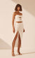 Shona Joy Blanc Ruched Drawstring Midi Skirt In Ivory