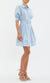 Rebecca Vallance Ava Button Up Mini Dress In Blue Stripe