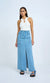 By Johnny Blue Jean Beauty A-Line Skirt In Blue Wash