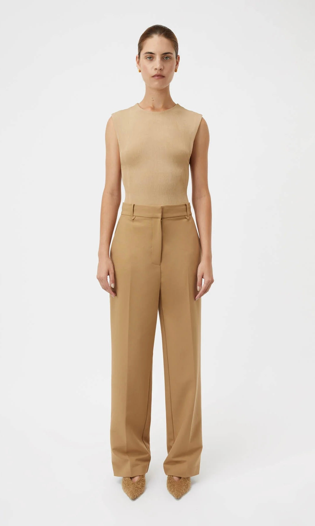 Camilla and Marc Lumino Stocking Bodysuit In Fawn