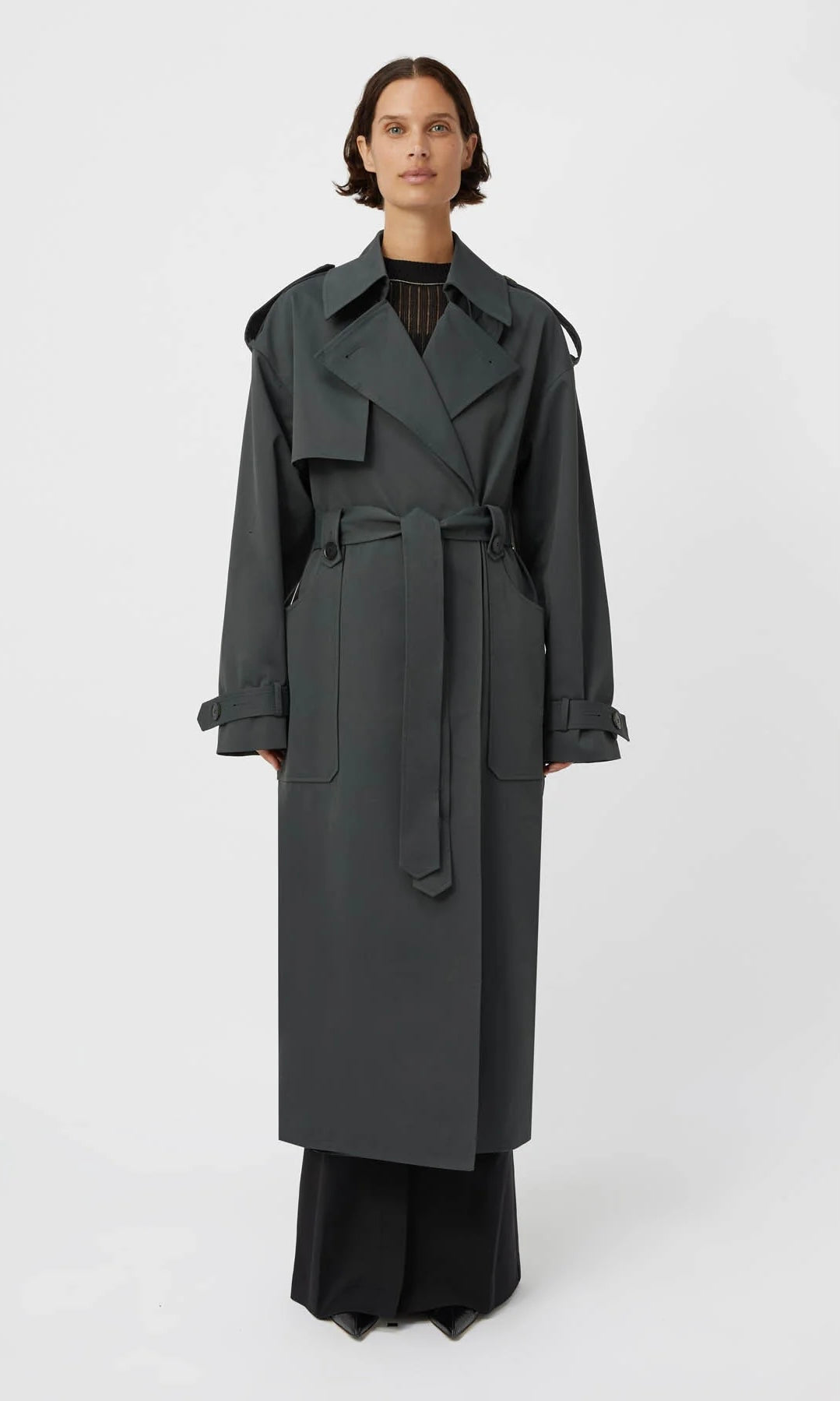 Camilla and Marc Reyes Trench Coat In Charcoal