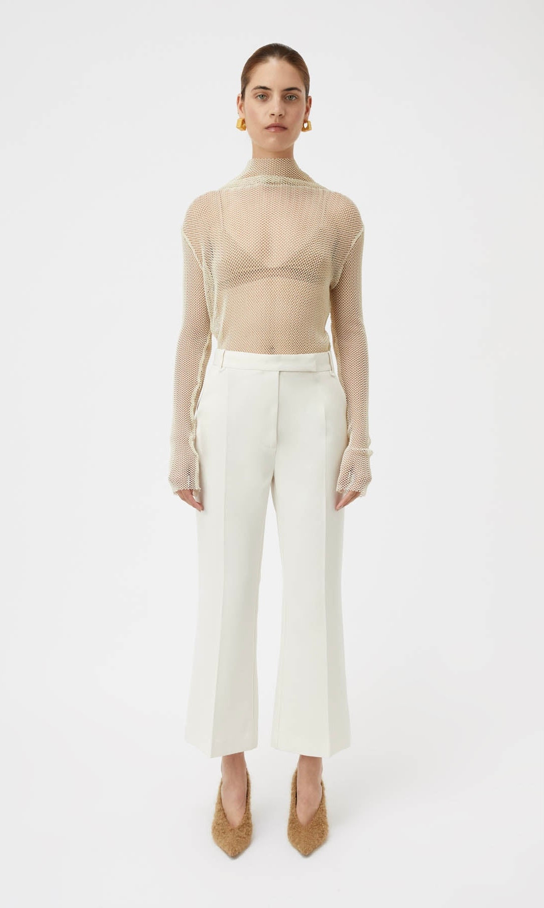 Camilla and Marc Riba Cropped Pant In Cream