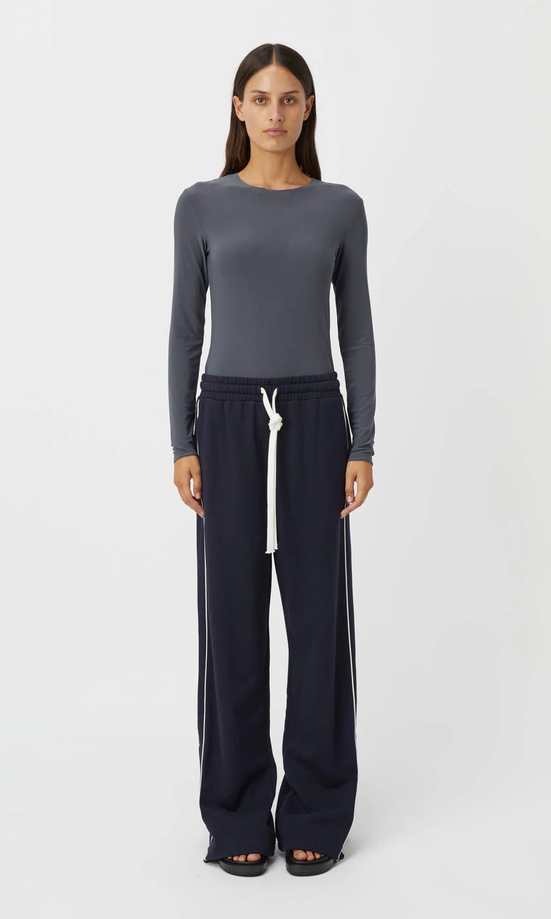 Camilla and Marc Saint Long Sleeve Top In Pewter
