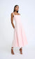 By Johnny Daphne Bust Midi Dress In Soft Pink