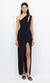 Bec + Bridge Mira Asymmetrical Knit Maxi Dress In Black
