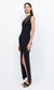 Bec + Bridge Mira Asymmetrical Knit Maxi Dress In Black