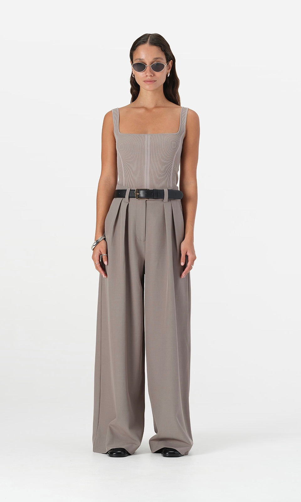 Elka Collective Kelsey Knit Top In Stone