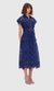 Leo Lin Audrey Lace Pocket Shirt Midi dress In Oxford Blue