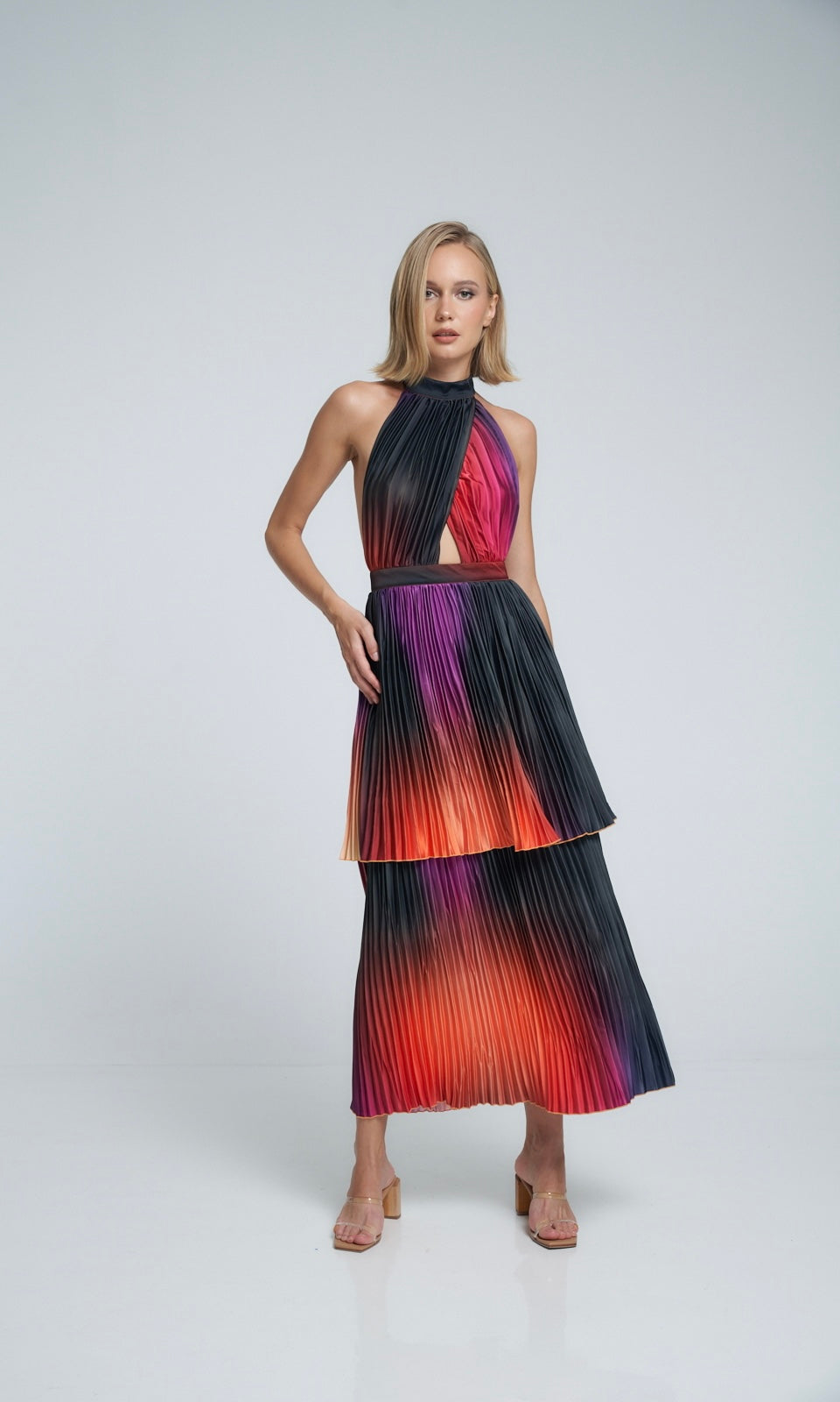 L'Idee Magnifique Gown In Fire Ombre