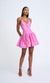 By Johnny Oriana Gather Panel Mini Dress In Deep Pink