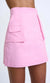 By Johnny Pink Salt Pocket Mini Skirt In Pink Salt