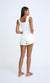 By Johnny Pipe Step Embroidered Short In Ivory Primrose