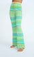 By Johnny Ripple Stripe Knit Pant In Green Multi