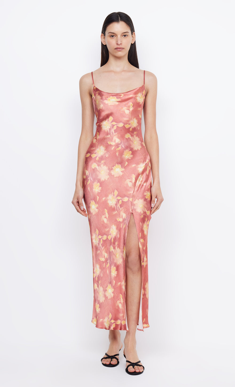 Bec + Bridge Margot Split Midi Dress In Lumen Floral