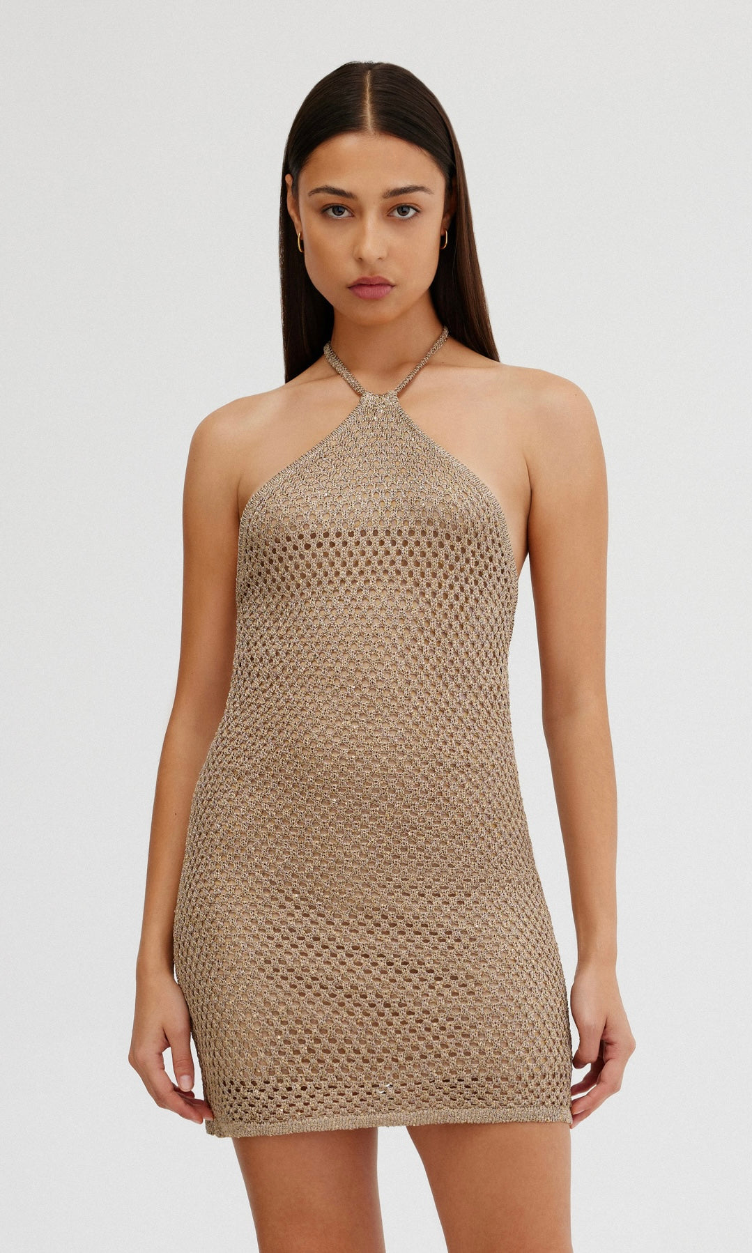 Significant Other Siena Mini Dress In Gold
