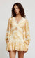 Significant Other Fallon Mini Dress In Gold Lotus