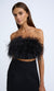 By Johnny Francesca Feather Bustier In Black