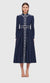 Leo Lin Veronica Shirt Midi Dress In Oxford Blue