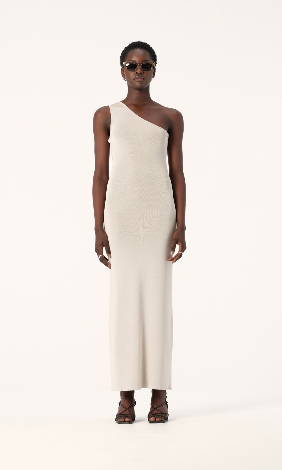 Elka Collective Vienna Knit Dress In Champagne