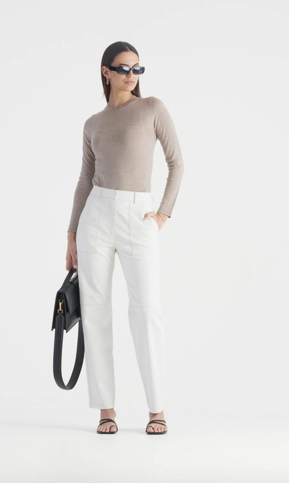 Elka Collective Ginny Knit Top In Taupe