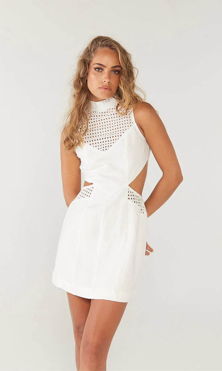 Sovere Capture Mini Dress In Ivory