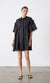 Joslin Emily Linen Ramie Smock Shirt Dress In Black