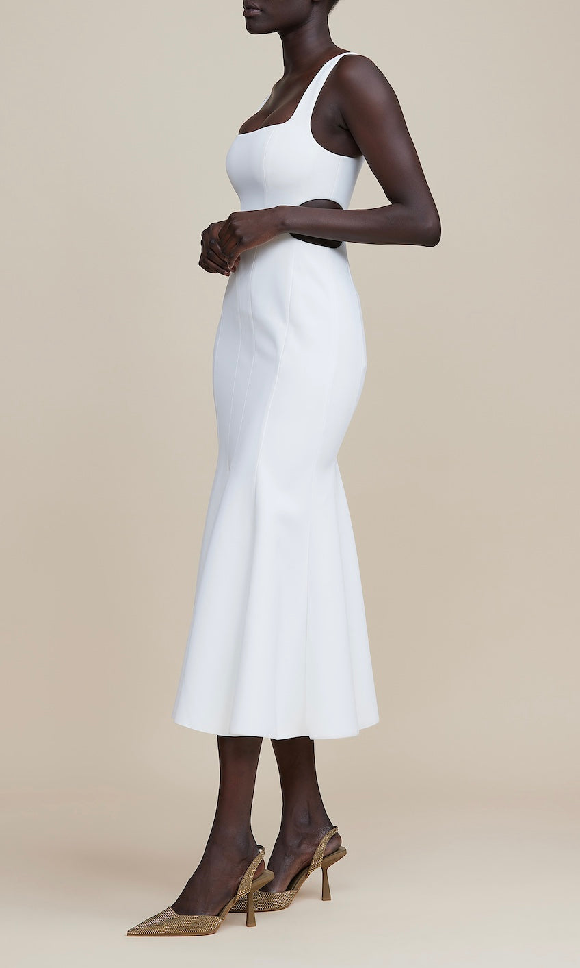 Acler Paracombe Dress In Cream - front view