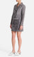 Ena Pelly Classic Suede Biker Jacket In Charcoal