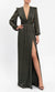 Rebecca Vallance Giverny Long Sleeve Gown In Green